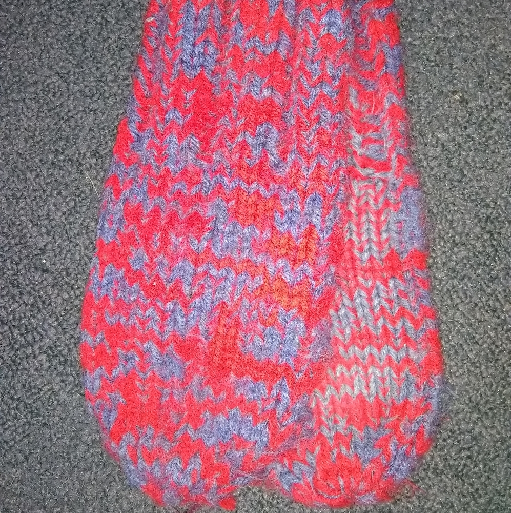 Handmade hand knitted mittens